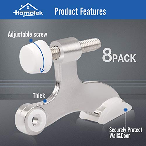 8 Pack Hinge Pin Satin Nickel Door Stopper (8 Pack / Satin Nickel)