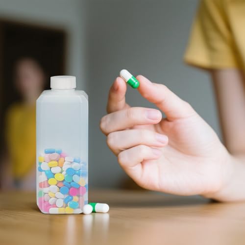 18oz Leak Proof Plastic Bottles with Caps (Translucent / 18oz)