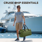 Waterproof Duffel Bag Motorcycle Dry Bag Backpack (Pitch Green / 110L)