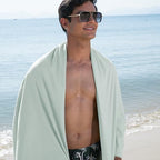 Microfiber Towel Quick Dry Camping & Travel & Gym Towel. Compact (Light Green / 40.00" x 20.00")
