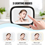 Mini Makeup Bag with LED Mirror (Blue Flower / Mini)