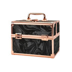 Makeup Train Case (Rose Gold Black)