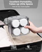 Travel Size Toiletries 8 Pack (3oz bottle 3oz jar / Proper Gray)