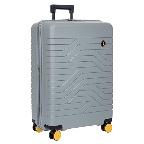 B Y Ulisse Checked Luggage with Spinner Wheels (Checked-medium / Grey)