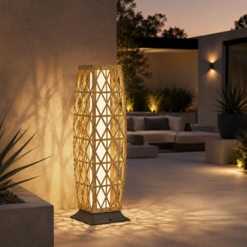 Outdoor Floor Lamp Solar Lantern (1 PC Large / Cindy Natural)