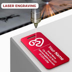 4PCS Personalized Luggage Tag (Red / Small)