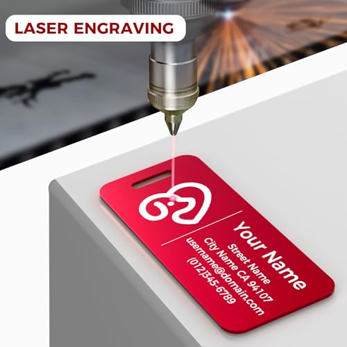 4PCS Personalized Luggage Tag (Red / Small)