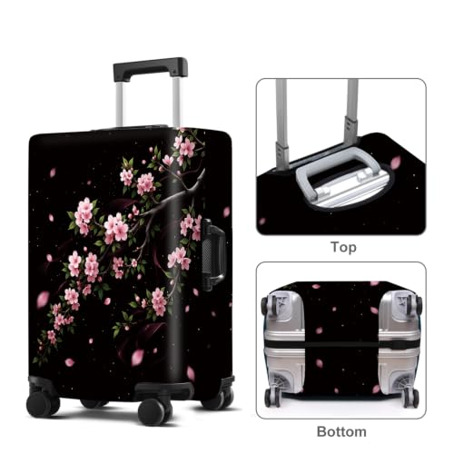 Luggage Cover Washable Suitcase Protector Anti (Cherry Blossom / M(fits 24-26Inch suitcase))