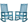 Outdoor Rocking Chairs Set of 2 (Blue / 2 pack)