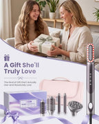 Infrared Dual Voltage Hair Dryer Brush (Purple-1)