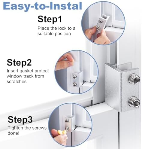 Sliding, Window Locks for Horizontal Sliding Windows, Window Security Lock - Image 5
