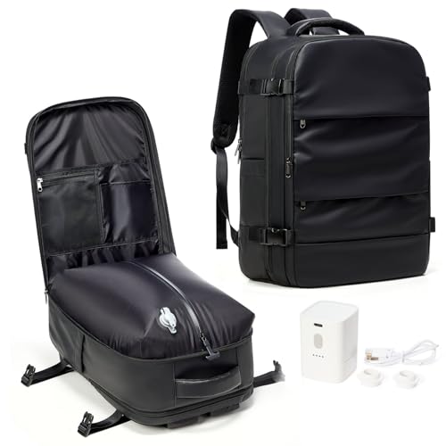 Vacuum Backpack Travel with Pump (A2-black / 30 liters)