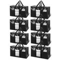 8 Pack Black Extra Large Moving Bags (Black / 8 Large)