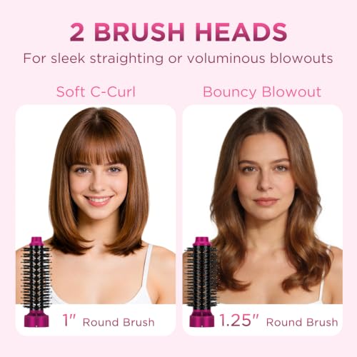 Blow Dryer Brush Set (Rose Pink / 1" & 1.25" Round Barrel)