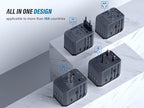 Universal Travel Adapter with 1AC (Space Grey)