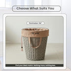 LFH Home Cotton Rich Canvas Large Laundry Bag with Handle (28”x36” / Beige)