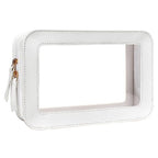 Clear Makeup Bag Organizer (White)