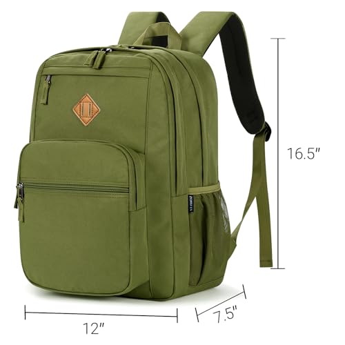 26L Backpack for College (Army Green / 16.5 Inch)
