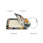 Cute Cat in Flowers 2 Pcs Luggage Tags (Cute Cat in Flowers)