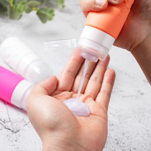 18 Pack travel Bottles for Toiletries (Multicolored D)