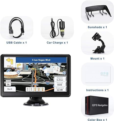 GPS Navigator for Car Truck RV, Latest 2025 Map, 7 inch Touch Screen Real Voice - Image 7