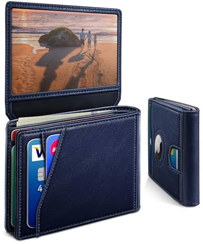 AirTag Wallet for Men (Retro Blue181)