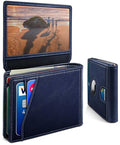 AirTag Wallet for Men (Retro Blue181)