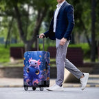 Underwater Axolotl & Octopus Pattern Airport Travel Luggage Cover (L(for 26-29 inch luggage) / Underwater Axolotl & Octopus)