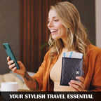 Premium Leather Passport Holder Covers Case (BC-LG BLACK)