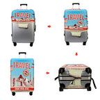 Travel Luggage Cover Suitcase Cover Protector Skins 18 (Tourist Attraction A28 / M (for 22--24 inch luggage))