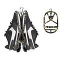 Shoe Holster For Backpack with Clip Hanger. Footwear Holder with Clip for Sneakers (Green Camo / Large)