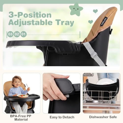 16 in 1 High Chair (Coffee)