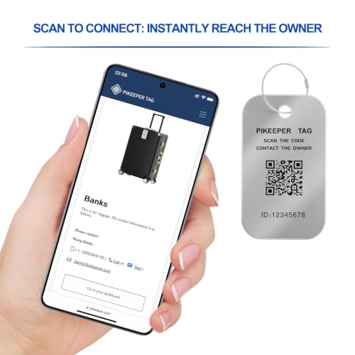 2 Pack Smart QR Code Luggage Tags (Silver)