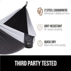 Travel Camping Hammock (Dark Green/Light Green / Single (9' x 4.5'))