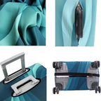 Thicker Luggage Cover Elastic Suitcase Cover Protector Fits 18 (Green Ripple / M)