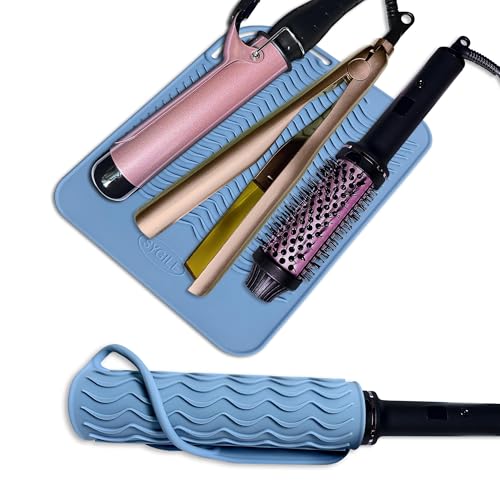 11" X 7.5" Large Heat Resistant Silicone Mat for Hair Styling Tools (5.6 Ounce)