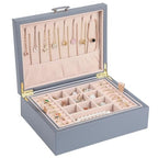 Small Jewelry Organizer for Women (Small-Grey)