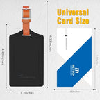 2 Pack Luggage Tags for Suitcases Airplane Travel Essentials (Cross Black)