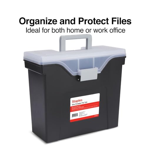 Slim Portable File Tote (Black)