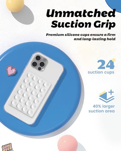 Magnetic Suction Mirror Window Phone Holder (Frost White)