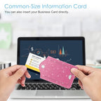 Luggage Tags Privacy Cover ID Label with Stainless Steel Loop and Address Card for Travel Bag Suitcase (Sparkling Rose Red)