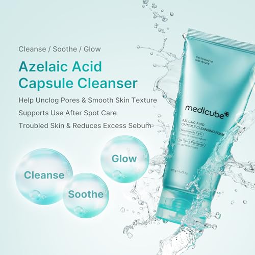 Facial Cleanser Azelaic Acid Capsule Foam Cleanser (4.23 Ounce)