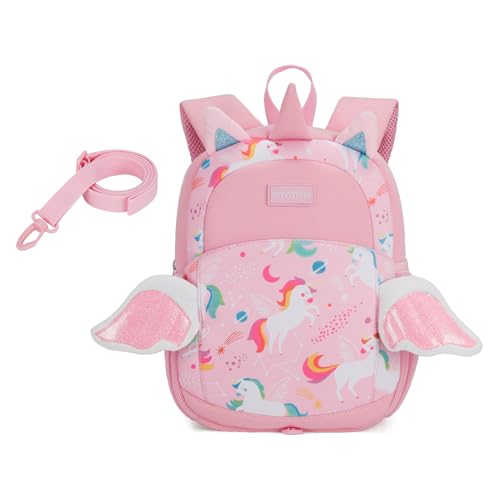 Toddler Backpack for Girls 2 (Unicorn / Neoprene Toddler Backpack)