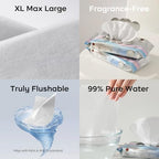 Cloud Max Flushable Wipes (42 Count (Pack of 3))