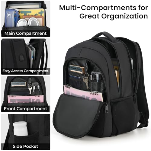 Black Backpack (Black / 17.3 Inch)