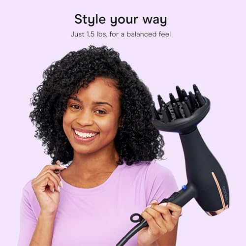 InfinitiPRO Hair Dryer with Diffuser & Concentrator (Black / 1 Count (Pack of 1))