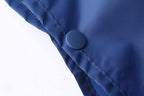Adult Rain Poncho Waterproof Hooded Zipper Raincoat with Pockets (One Size / Green-blue)