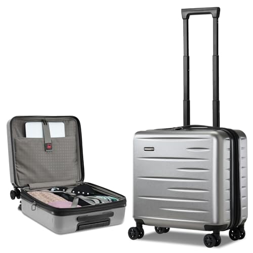 Expandable 16 Inch Carry On Luggage Airline Approved Small Suitcase (Gray / 16 Inch EXT)