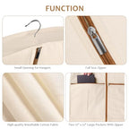 Organic Cotton Garment Bags for Travel Luxury Suit Bag 48 in (Beige)