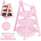 3 Tier Pink Spiderweb Serving Tray (Spider Web)